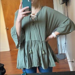 Aerie peplum shirt